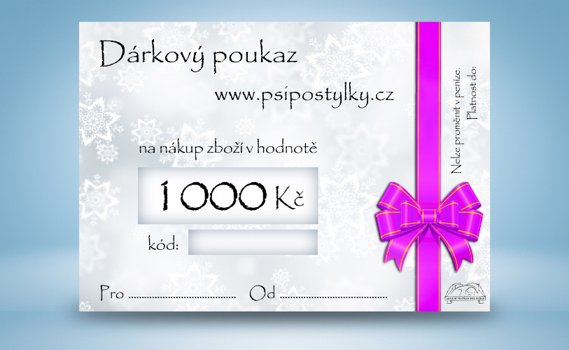 Dárková poukázka v hodnotě 1 000,-