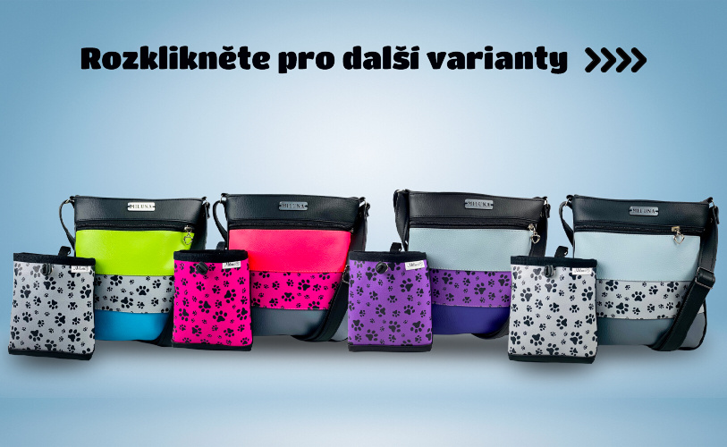 Koženková crossbody kabelka a pamlskovník - tlapičky