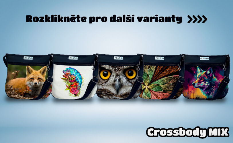 Koženková crossbody kabelka - MIX - PŘEDOBJEDNÁVKA